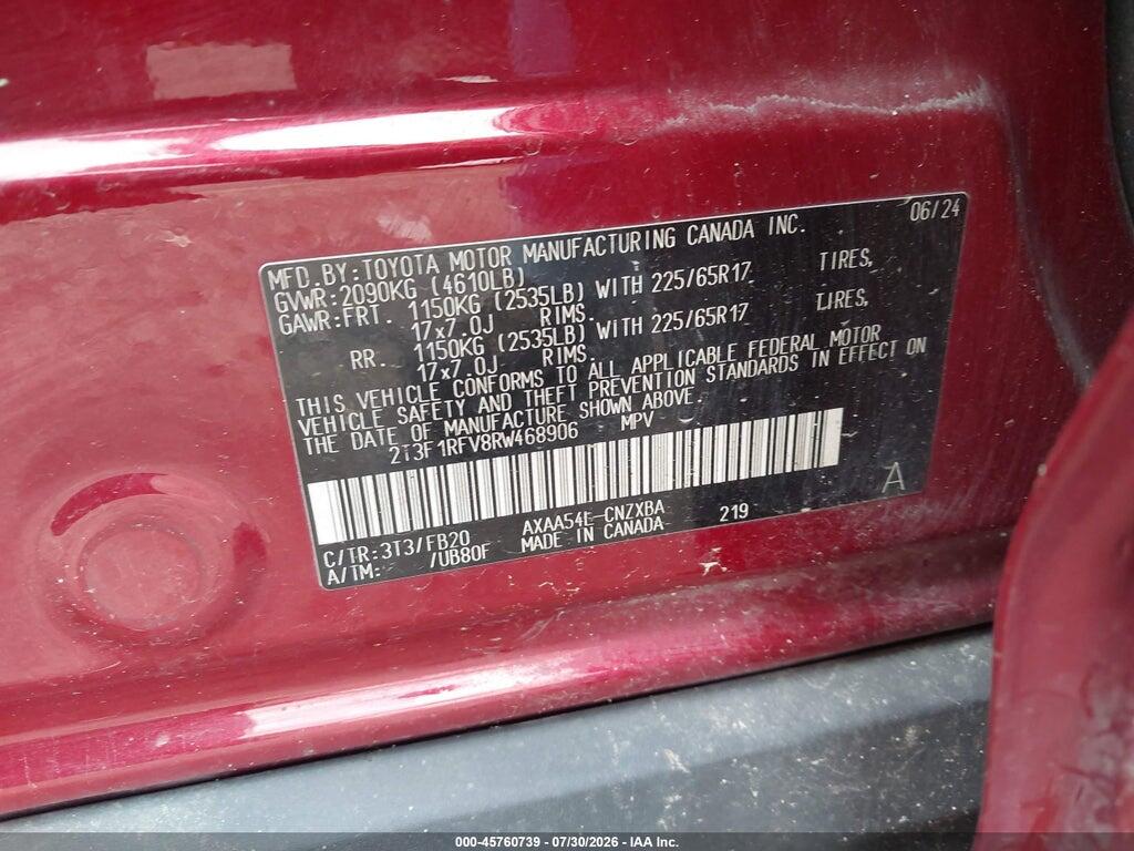 2T3F1RFV8RW468906 2024 TOYOTA RAV4 photo no. 9