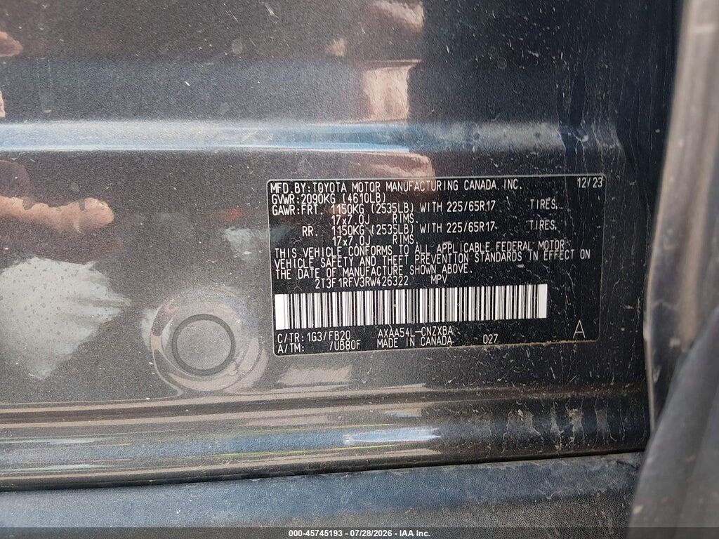 2T3F1RFV3RW426322 2024 TOYOTA RAV4 photo no. 9