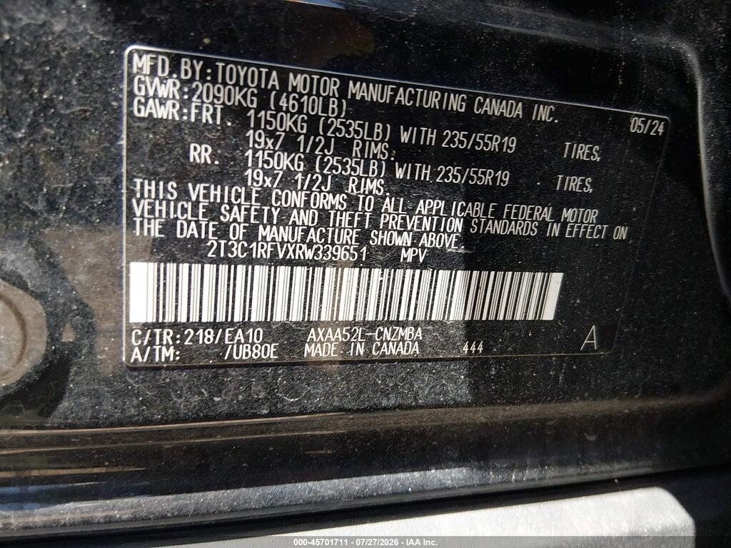 2T3C1RFVXRW339651 2024 TOYOTA RAV4 photo no. 9