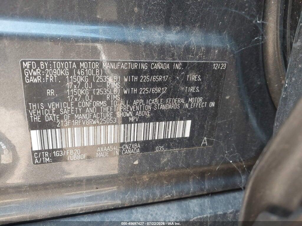2T3F1RFV8RW425053 2024 TOYOTA RAV4 photo no. 9