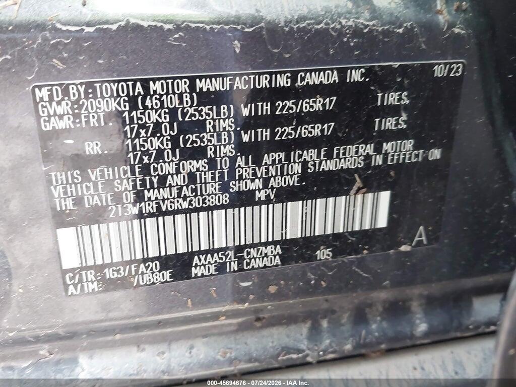 2T3W1RFV6RW303808 2024 TOYOTA RAV4 photo no. 9