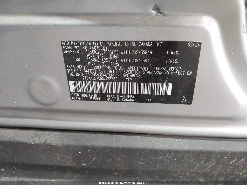 2T3A1RFV3RW438769 2024 TOYOTA RAV4 photo no. 9