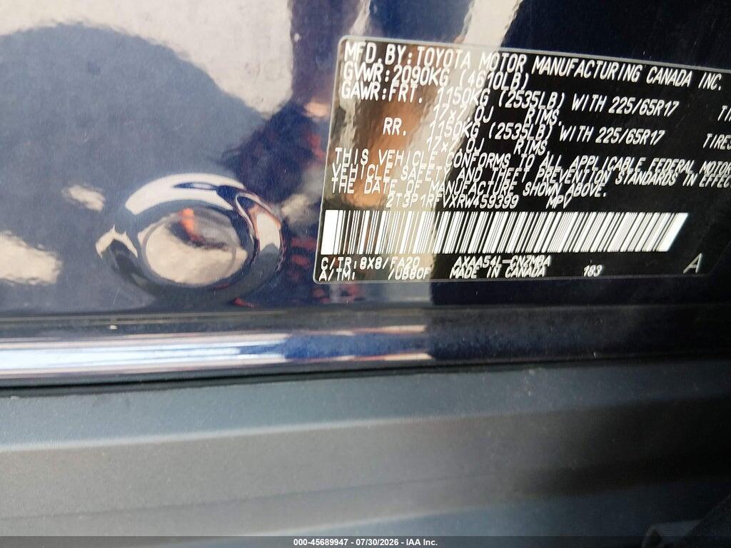 2T3P1RFVXRW459399 2024 TOYOTA RAV4 photo no. 9