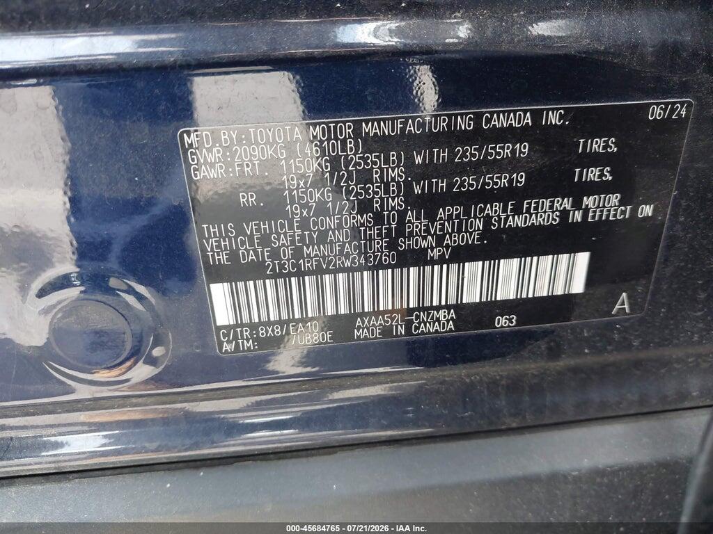 2T3C1RFV2RW343760 2024 TOYOTA RAV4 photo no. 9