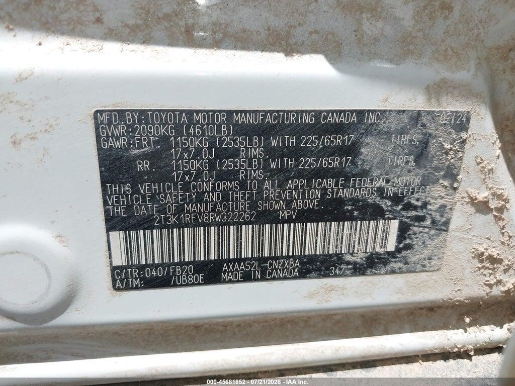 2T3K1RFV8RW322262 2024 TOYOTA RAV4 photo no. 9