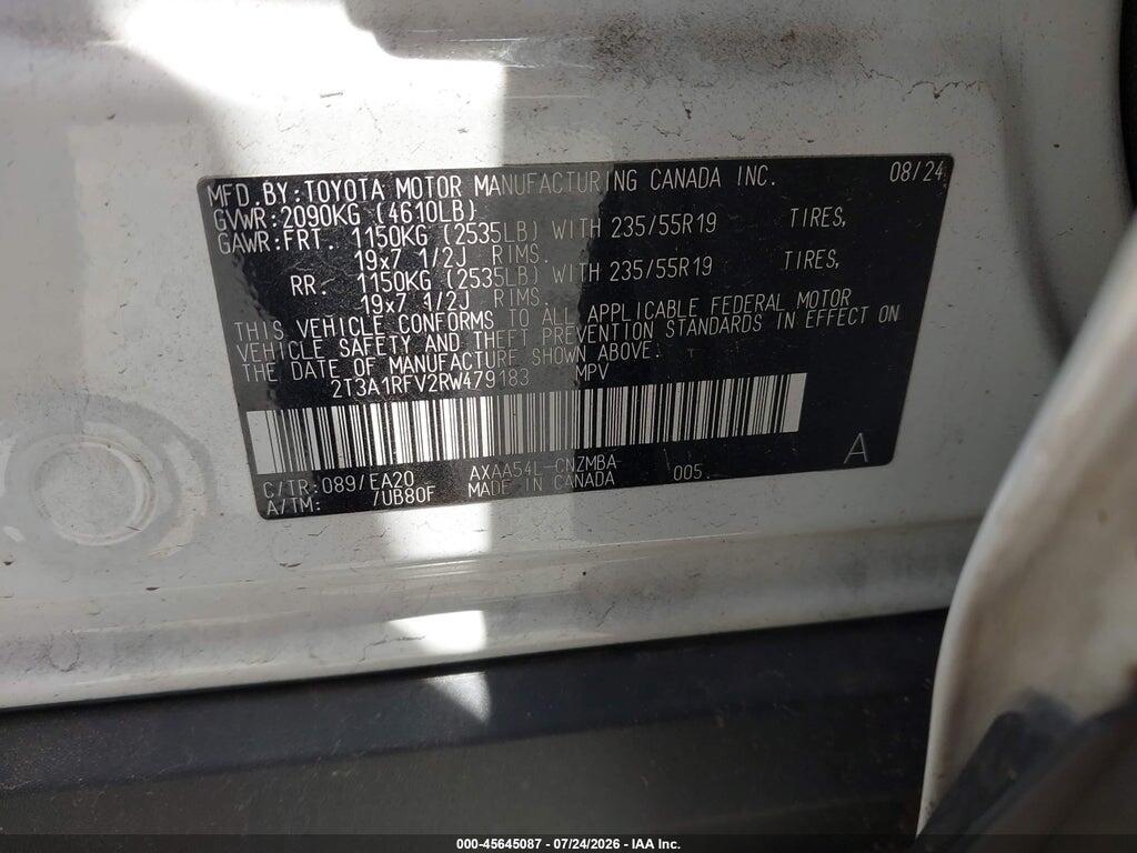 2T3A1RFV2RW479183 2024 TOYOTA RAV4 photo no. 9
