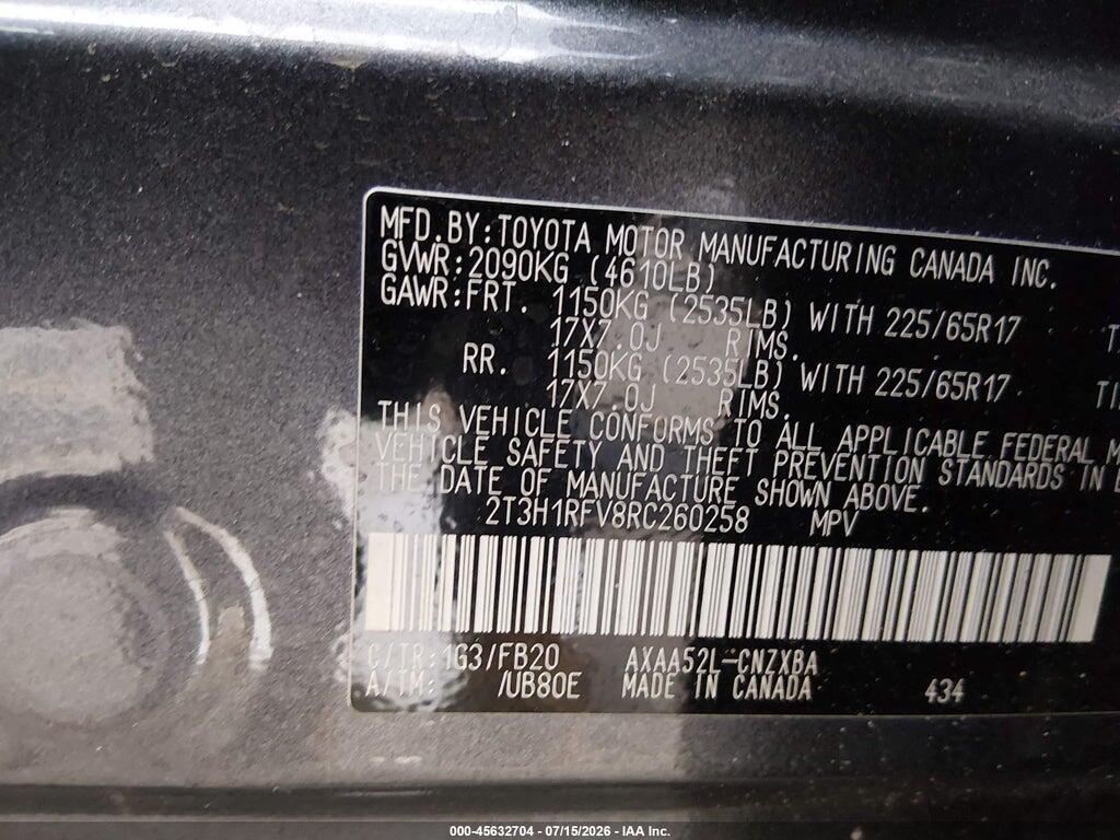 2T3H1RFV8RC260258 2024 TOYOTA RAV4 photo no. 9