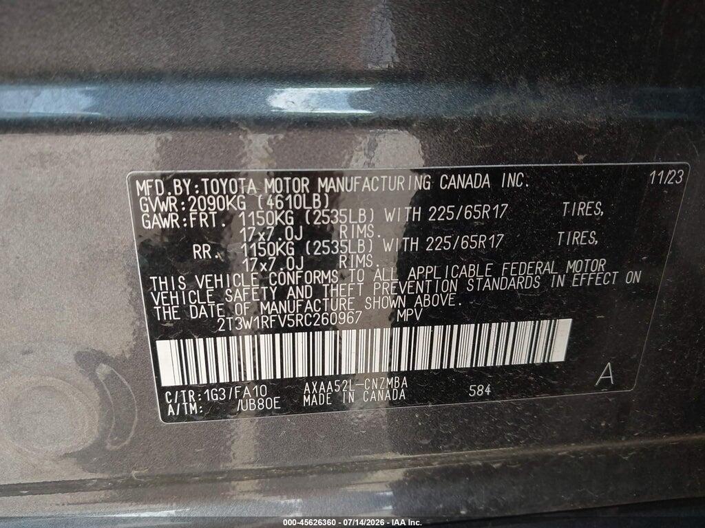 2T3W1RFV5RC260967 2024 TOYOTA RAV4 photo no. 9