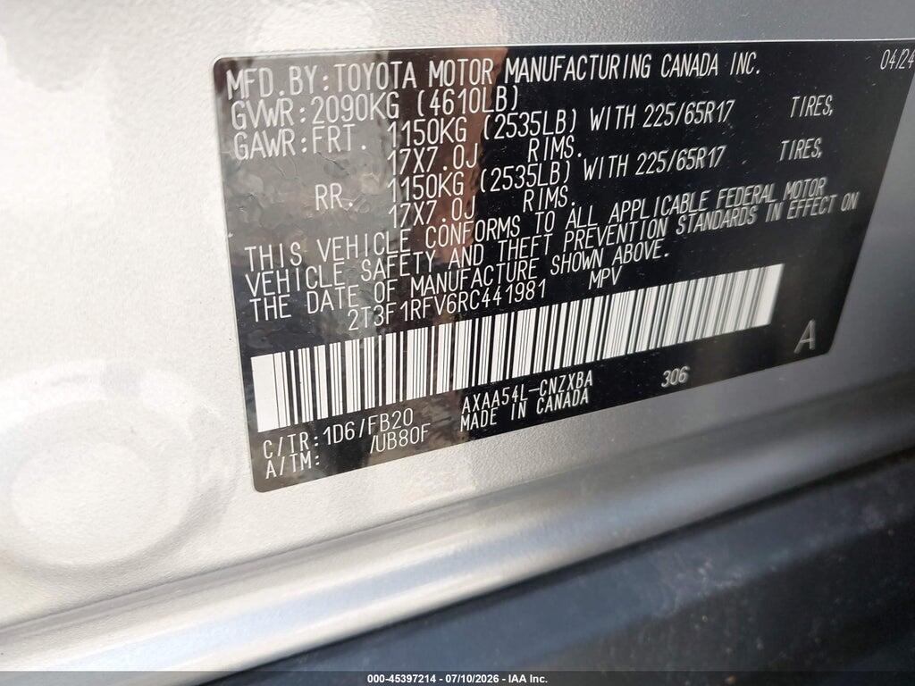 2T3F1RFV6RC441981 2024 TOYOTA RAV4 photo no. 9