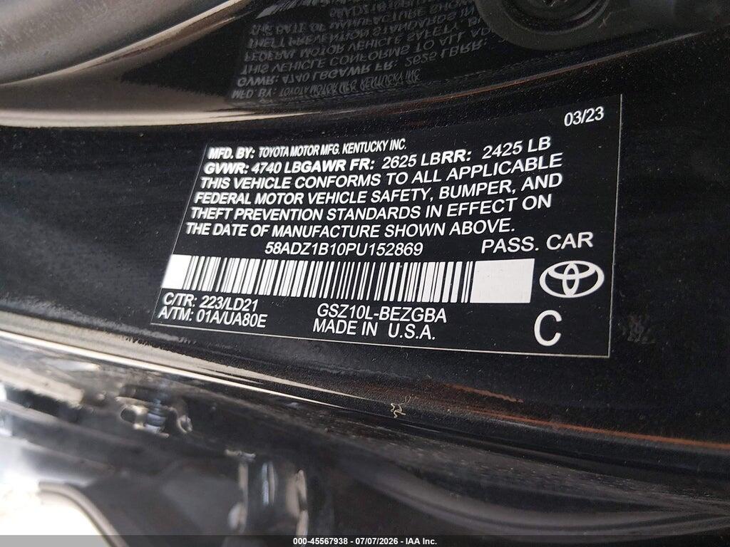 58ADZ1B10PU152869 2023 LEXUS ES 350 photo no. 9