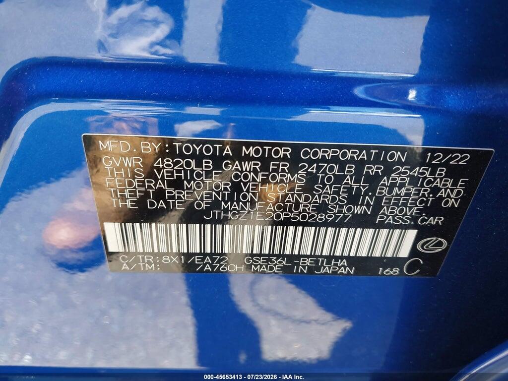 JTHGZ1E20P5028977 2023 LEXUS IS 350 photo no. 9
