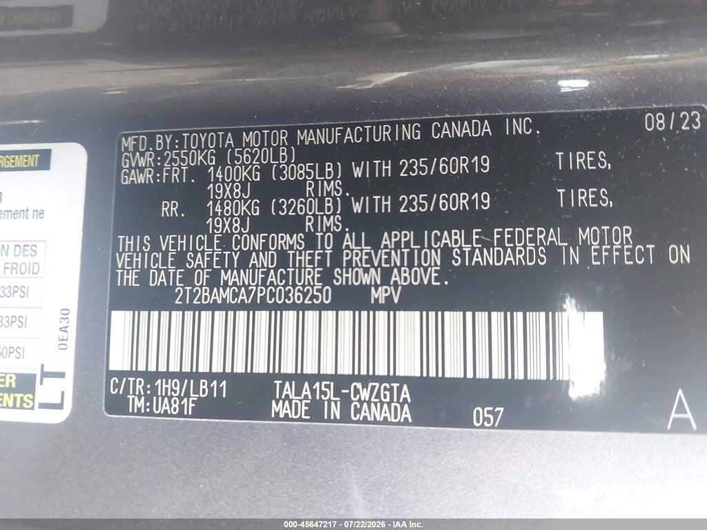 2T2BAMCA7PC036250 2023 LEXUS RX 350 photo no. 9