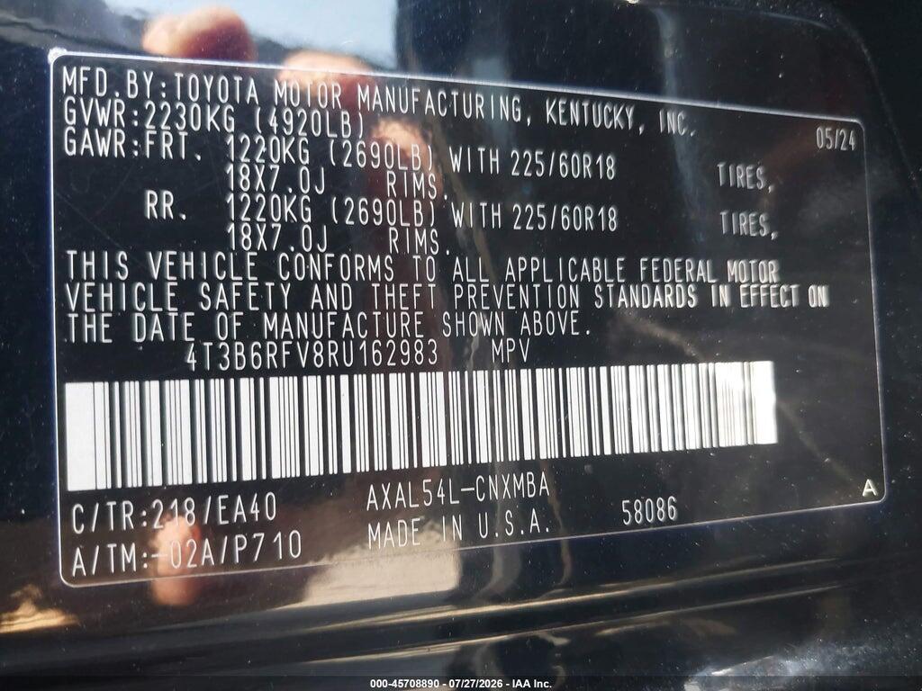 4T3B6RFV8RU162983 2024 TOYOTA RAV4 HYBRID photo no. 9