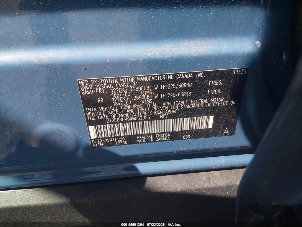 2T3E6RFV9RW053056 2024 TOYOTA RAV4 HYBRID photo no. 9
