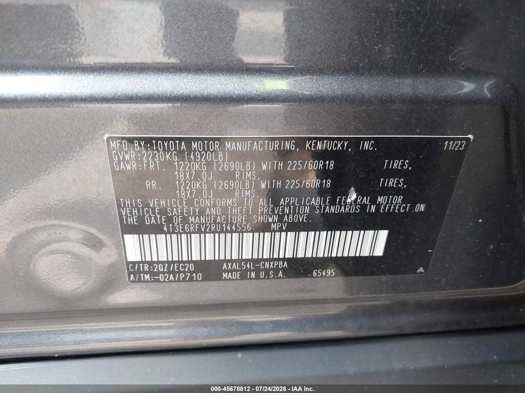 4T3E6RFV2RU144556 2024 TOYOTA RAV4 HYBRID photo no. 9