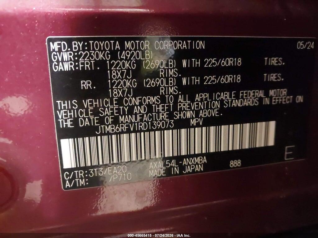 JTMB6RFV1RD139073 2024 TOYOTA RAV4 HYBRID photo no. 9
