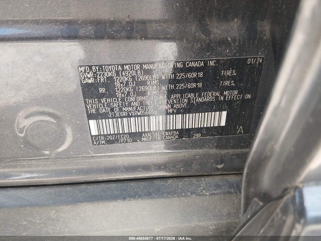2T3E6RFVXRW056659 2024 TOYOTA RAV4 HYBRID photo no. 9