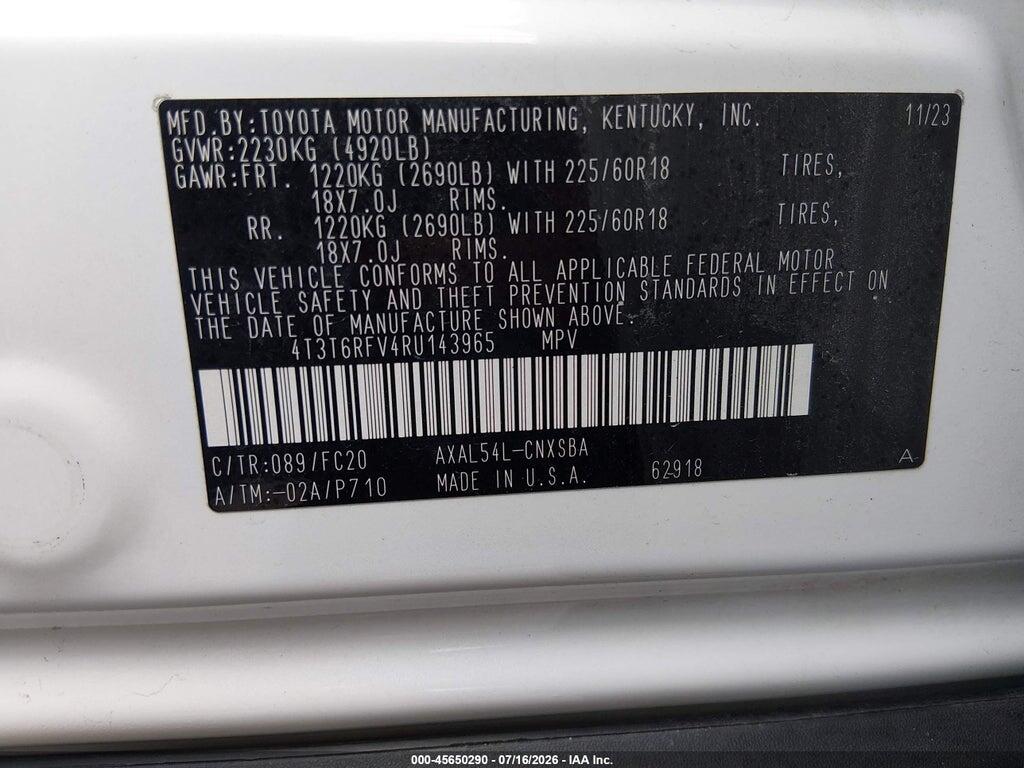 4T3T6RFV4RU143965 2024 TOYOTA RAV4 HYBRID photo no. 9