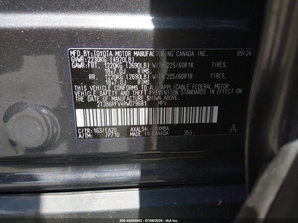2T3B6RFV4RW079681 2024 TOYOTA RAV4 HYBRID photo no. 9