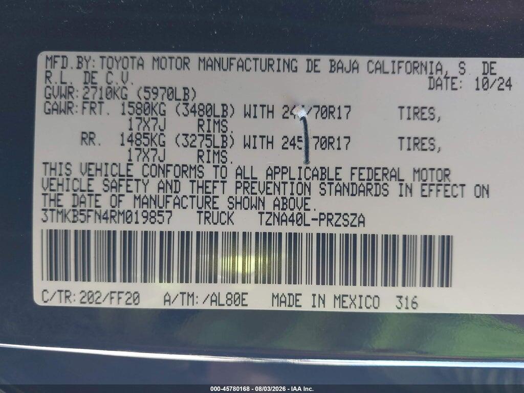 3TMKB5FN4RM019857 2024 TOYOTA TACOMA photo no. 9