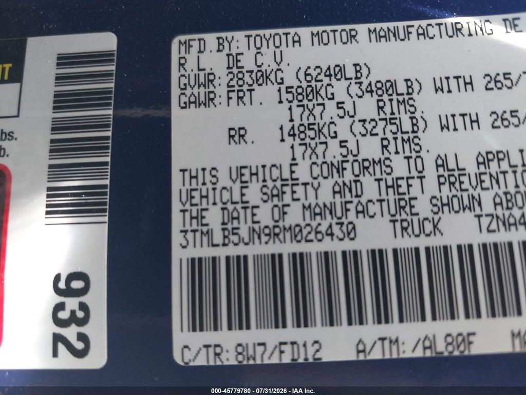 3TMLB5JN9RM026430 2024 TOYOTA TACOMA photo no. 9