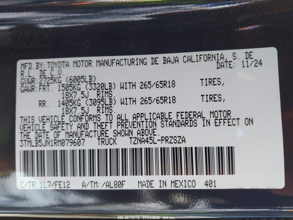 3TMLB5JN1RM079607 2024 TOYOTA TACOMA photo no. 9