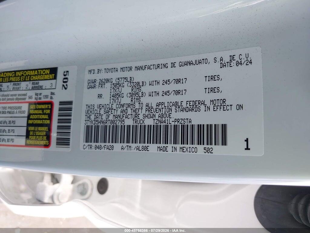3TYKD5HN6RT002795 2024 TOYOTA TACOMA photo no. 9