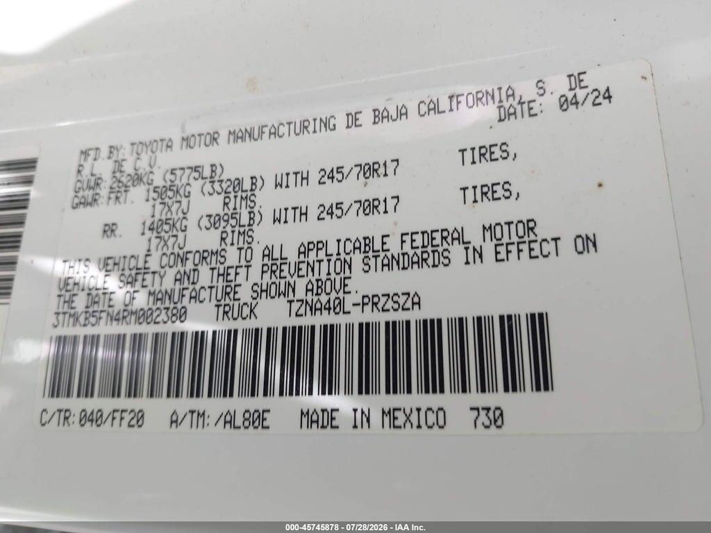 3TMKB5FN4RM002380 2024 TOYOTA TACOMA photo no. 9