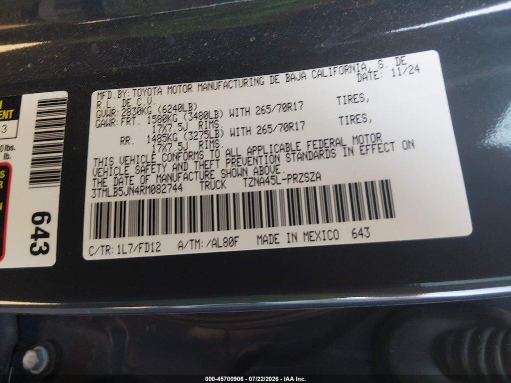 3TMLB5JN4RM082744 2024 TOYOTA TACOMA photo no. 9