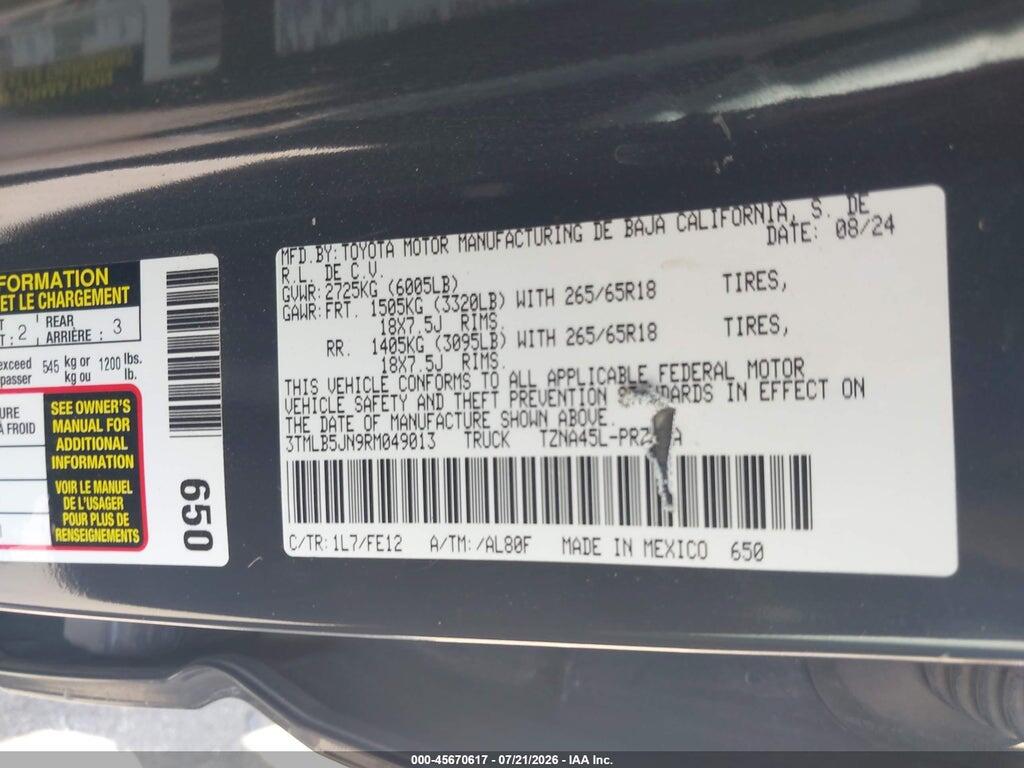 3TMLB5JN9RM049013 2024 TOYOTA TACOMA photo no. 9
