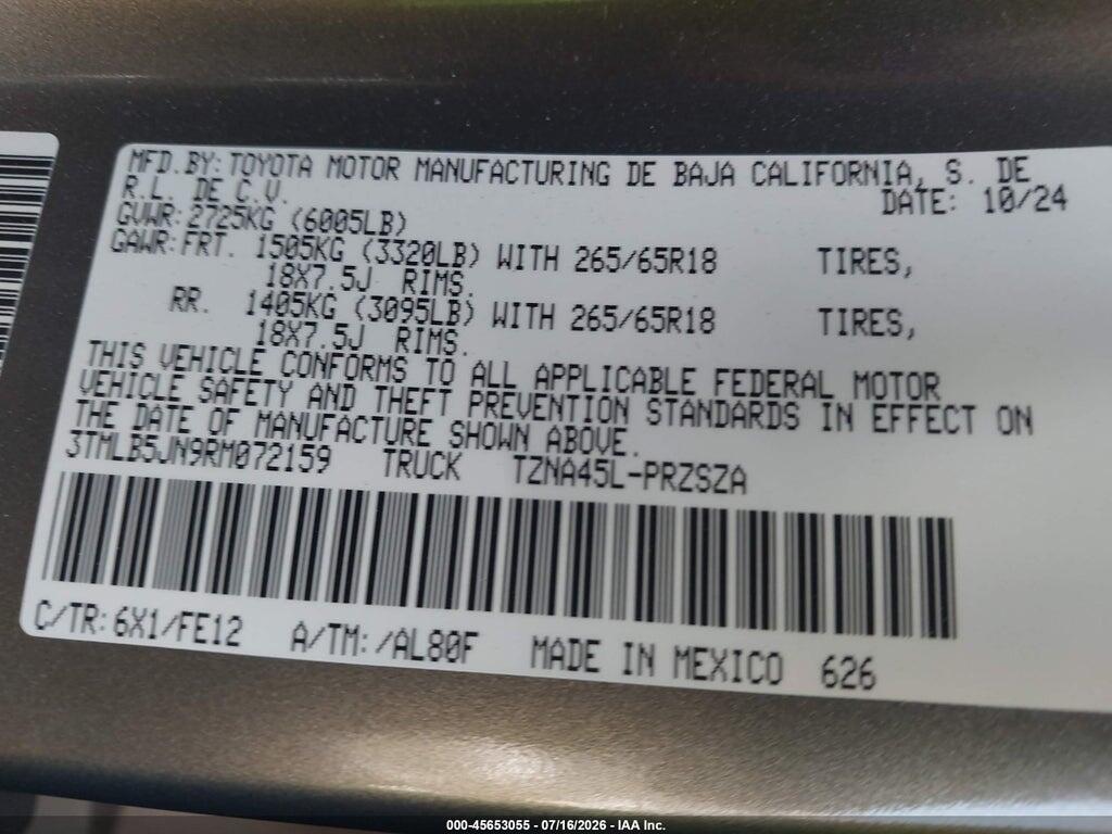 3TMLB5JN9RM072159 2024 TOYOTA TACOMA photo no. 9