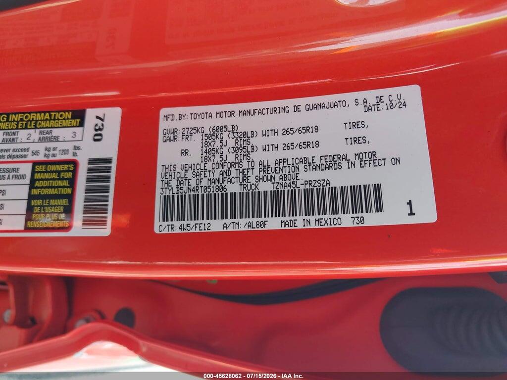 3TYLB5JN4RT051806 2024 TOYOTA TACOMA photo no. 9