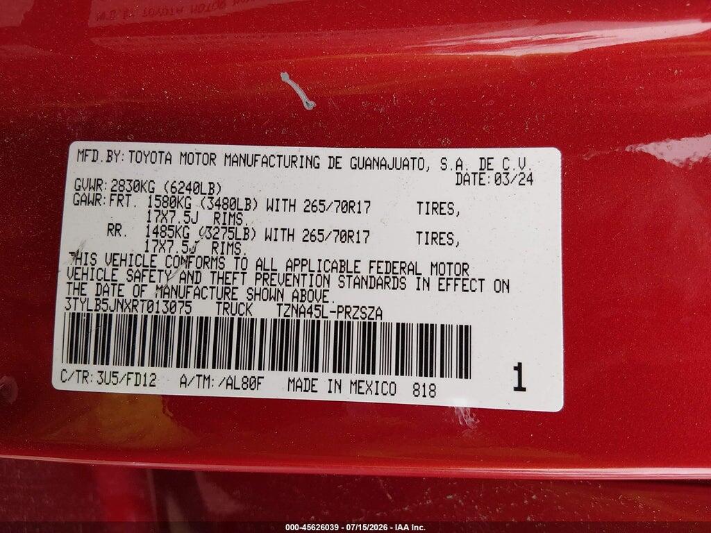 3TYLB5JNXRT013075 2024 TOYOTA TACOMA photo no. 9