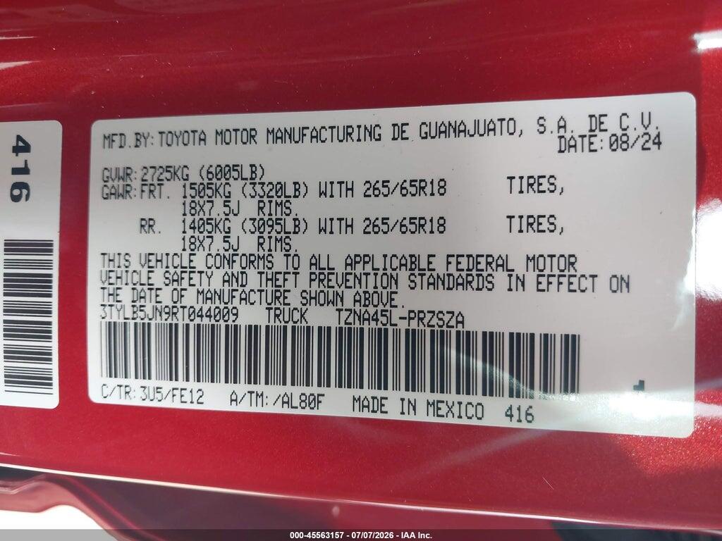 3TYLB5JN9RT044009 2024 TOYOTA TACOMA photo no. 9