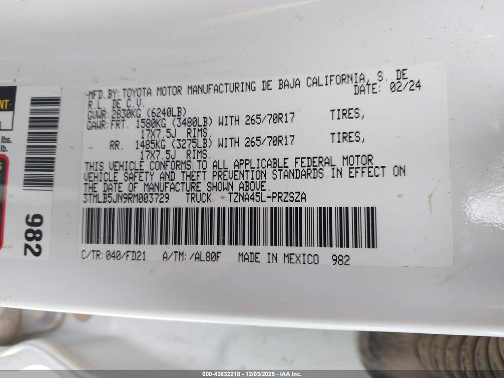 3TMLB5JN9RM003729 2024 TOYOTA TACOMA photo no. 9