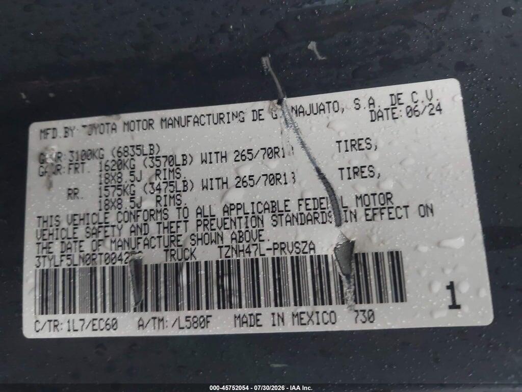3TYLF5LN0RT004208 2024 TOYOTA TACOMA HYBRID photo no. 9