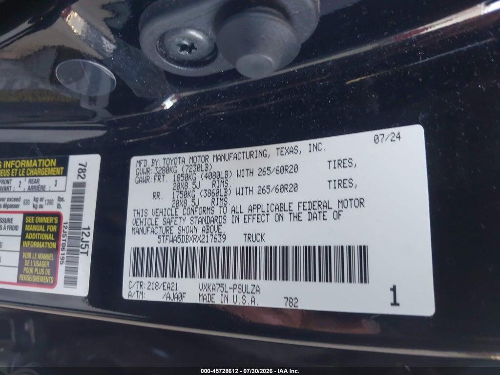 5TFWA5DBXRX217639 2024 TOYOTA TUNDRA photo no. 9