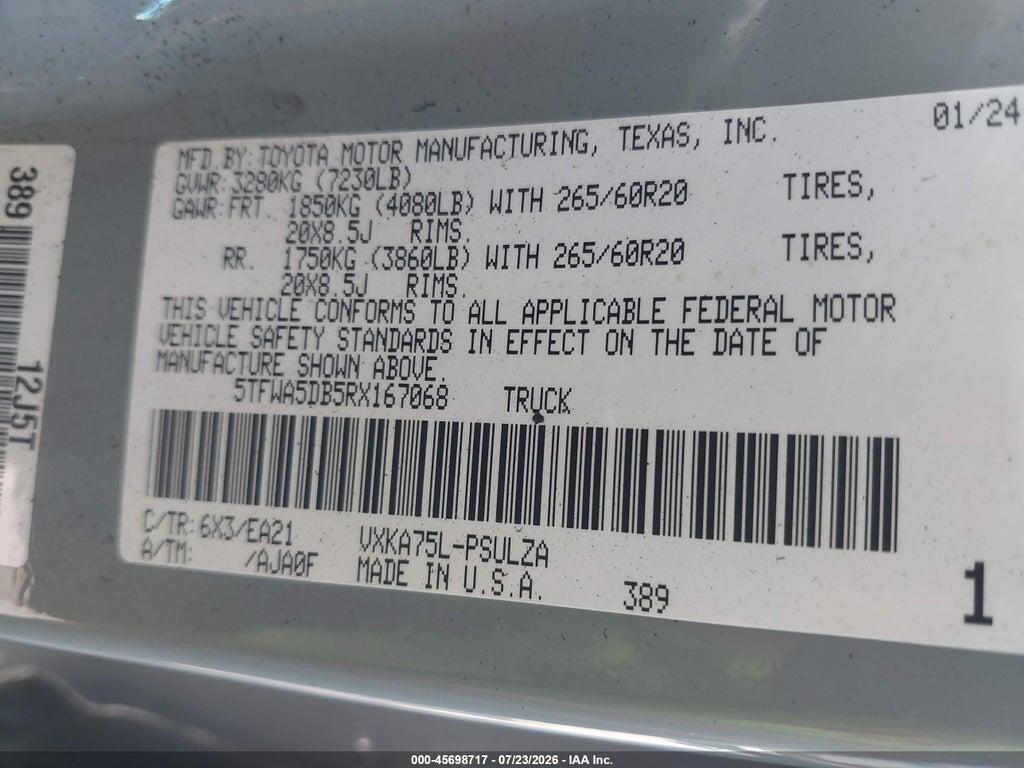 5TFWA5DB5RX167068 2024 TOYOTA TUNDRA photo no. 9