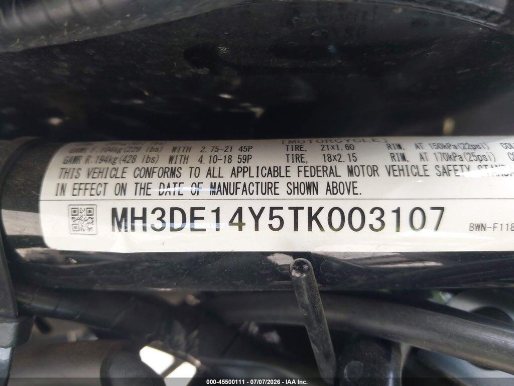 MH3DE14Y5TK003107 2026 YAMAHA WR125R photo no. 9