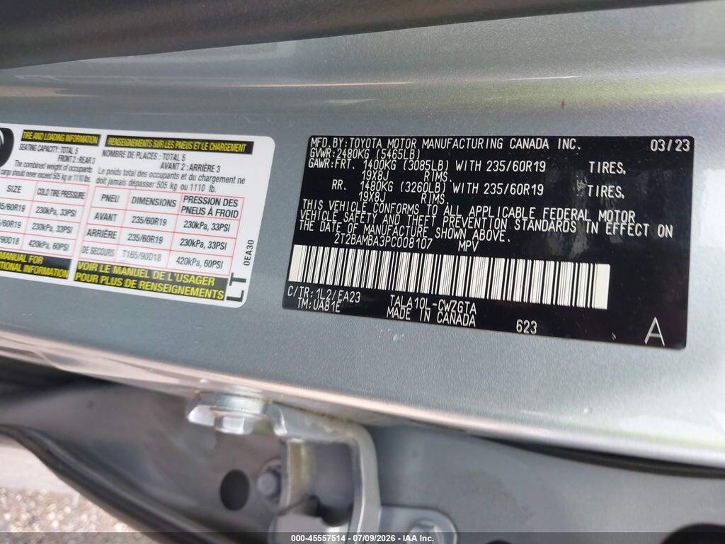 2T2BAMBA3PC008107 2023 LEXUS RX 350 photo no. 9