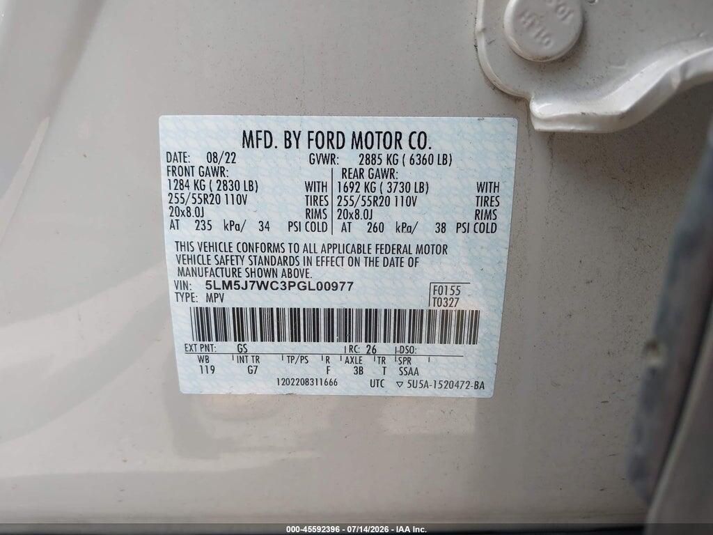 5LM5J7WC3PGL00977 2023 LINCOLN AVIATOR photo no. 9