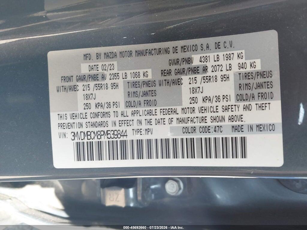 3MVDMBCM8PM539844 2023 MAZDA CX-30 photo no. 9