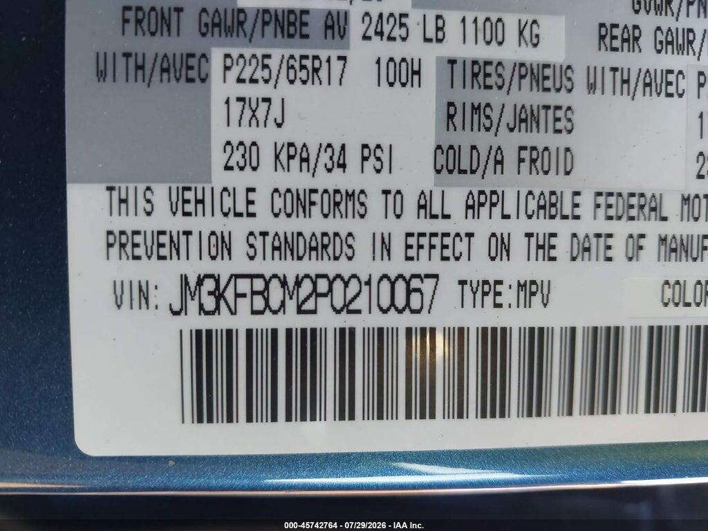 JM3KFBCM2P0210067 2023 MAZDA CX-5 photo no. 9