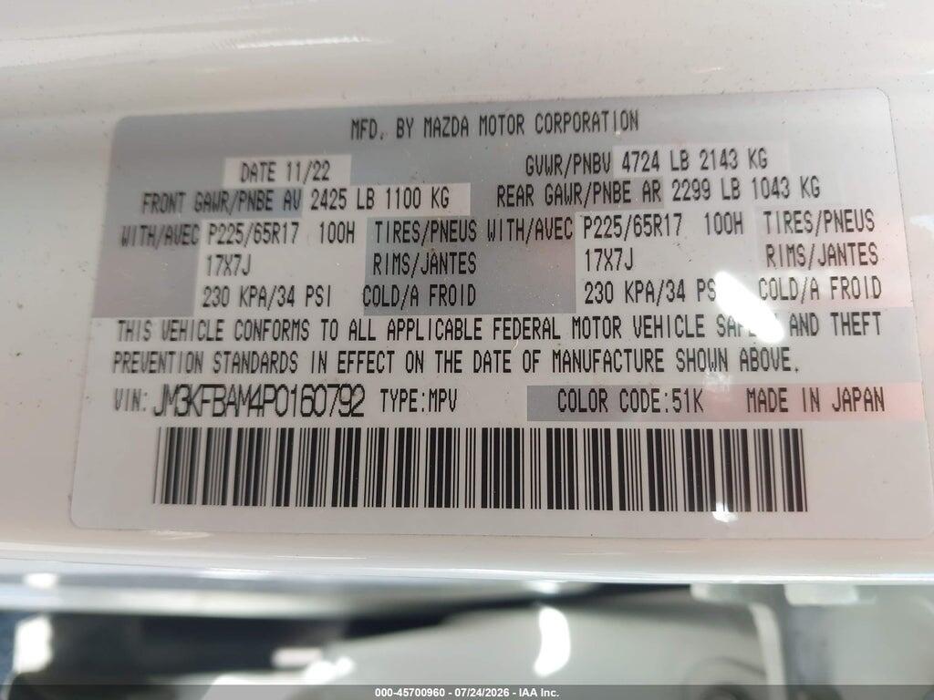 JM3KFBAM4P0160792 2023 MAZDA CX-5 photo no. 9