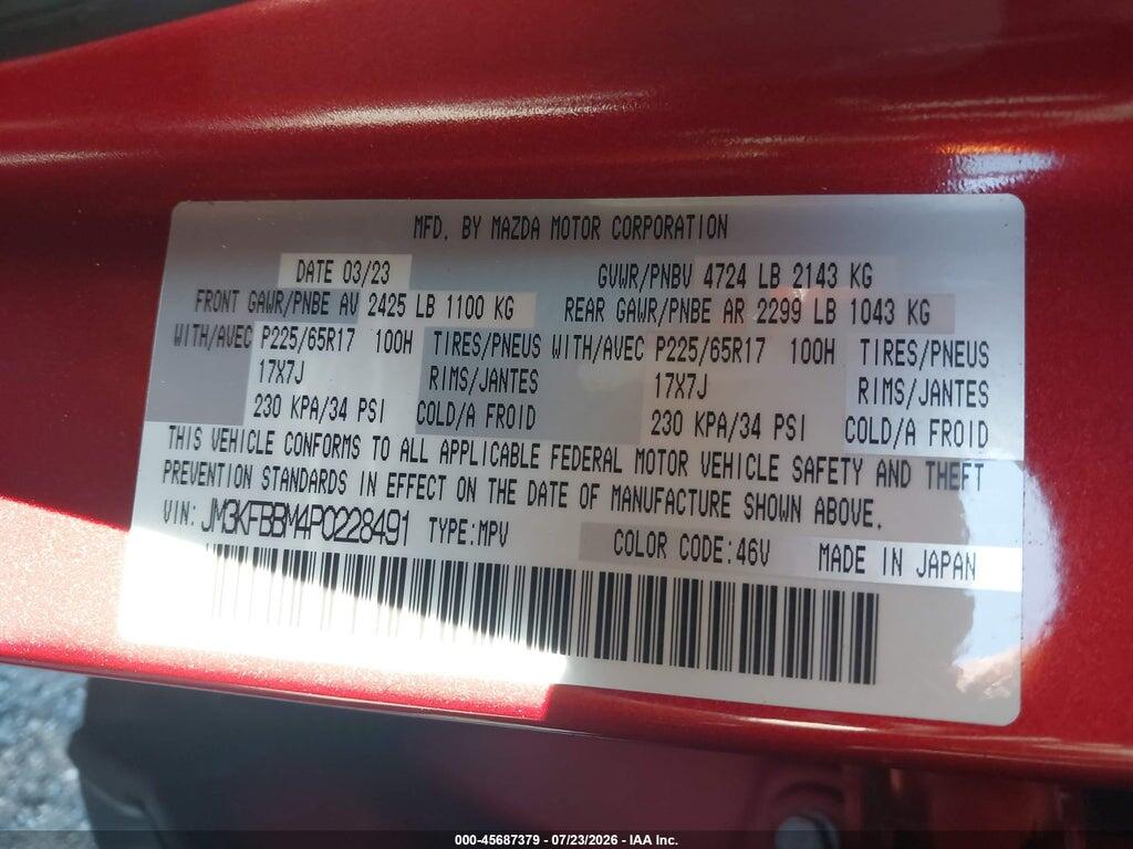 JM3KFBBM4P0228491 2023 MAZDA CX-5 photo no. 9