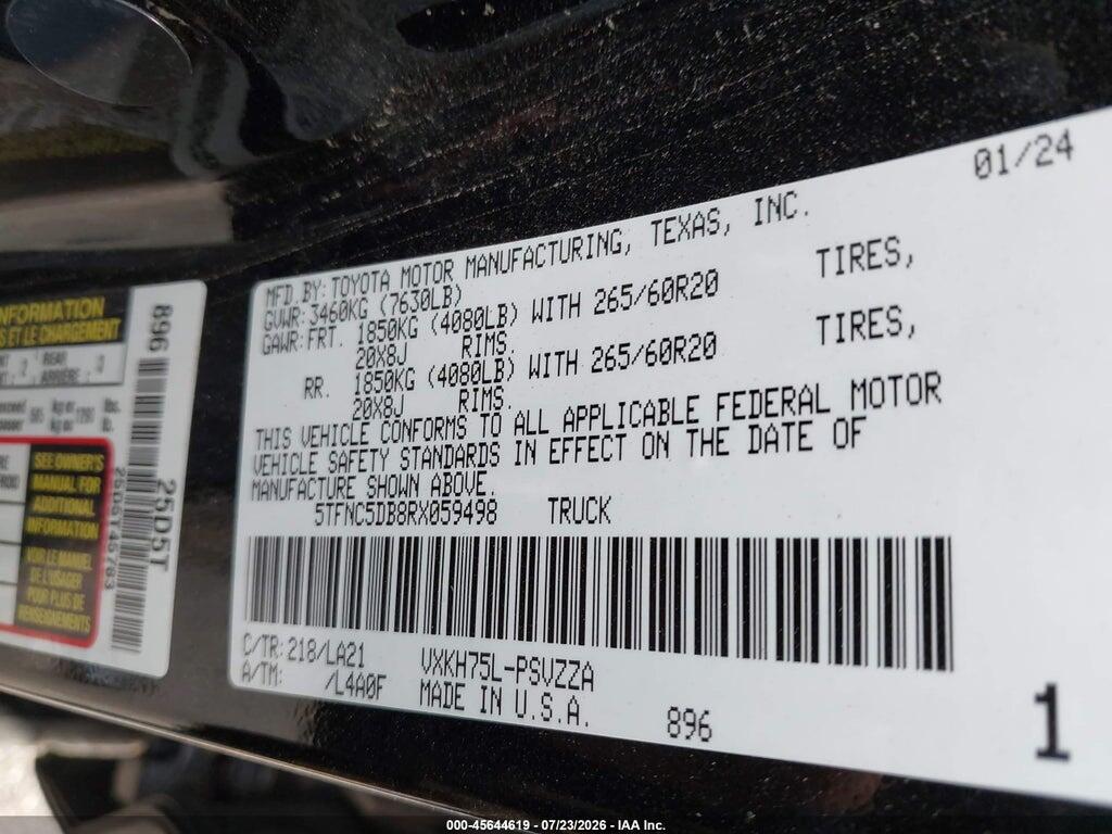 5TFNC5DB8RX059498 2024 TOYOTA TUNDRA HYBRID photo no. 9