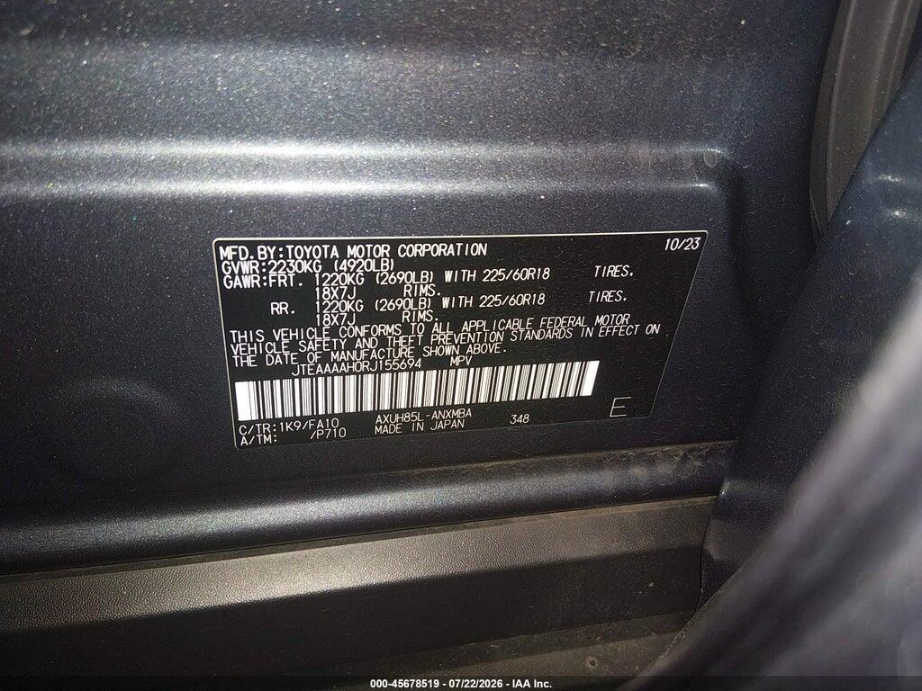 JTEAAAAH0RJ155694 2024 TOYOTA VENZA photo no. 9