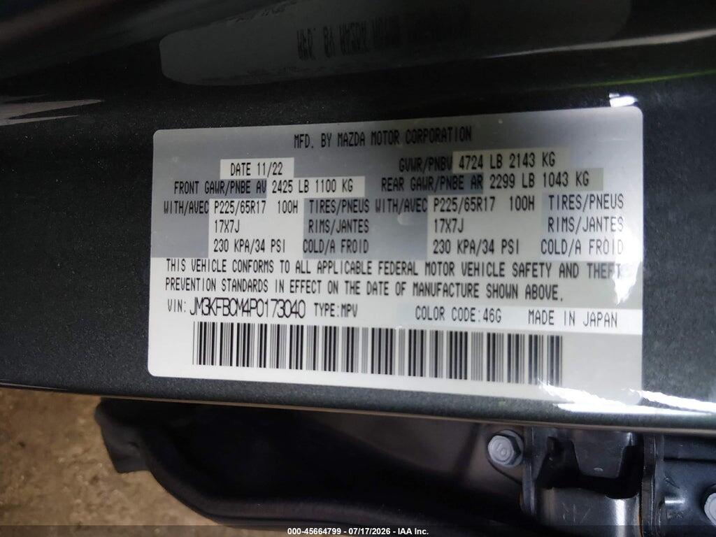 JM3KFBCM4P0173040 2023 MAZDA CX-5 photo no. 9