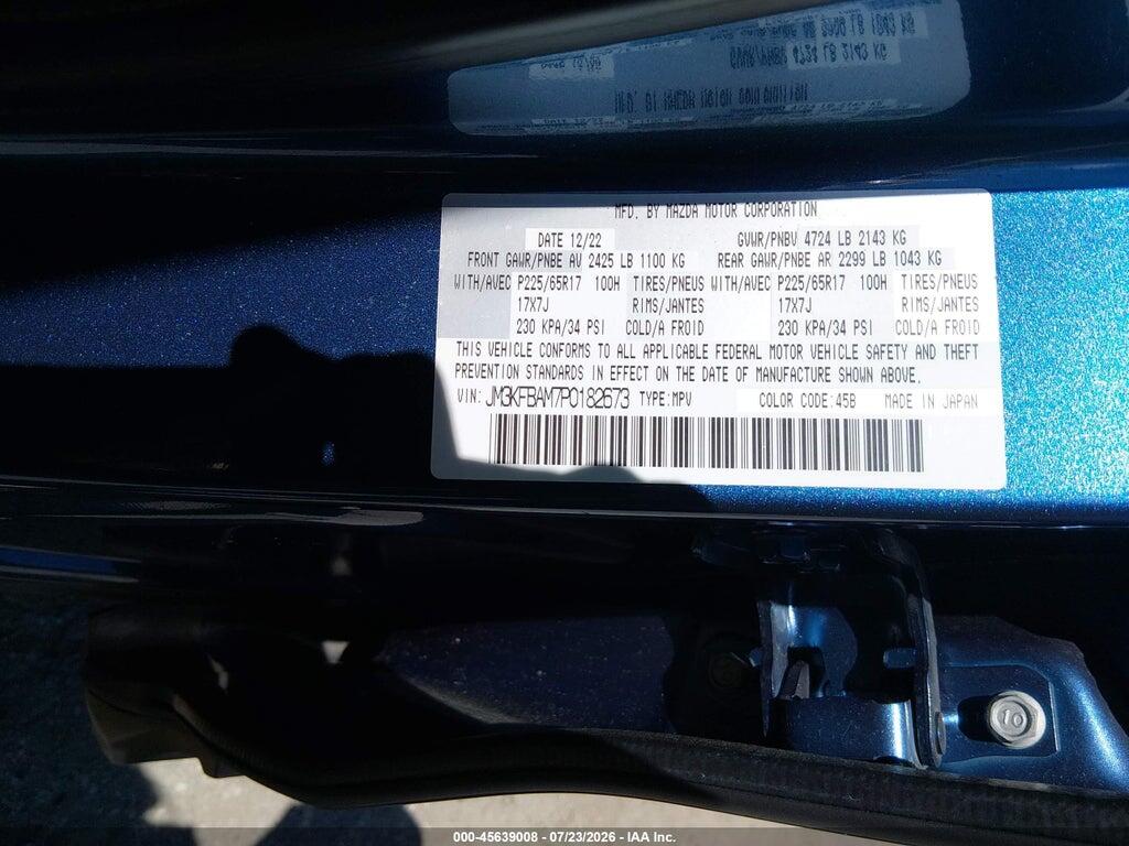 JM3KFBAM7P0182673 2023 MAZDA CX-5 photo no. 9