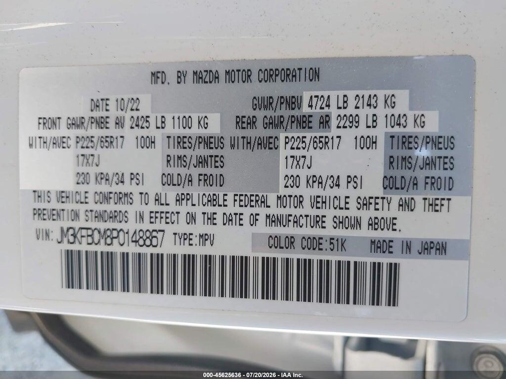 JM3KFBCM8P0148867 2023 MAZDA CX-5 photo no. 9